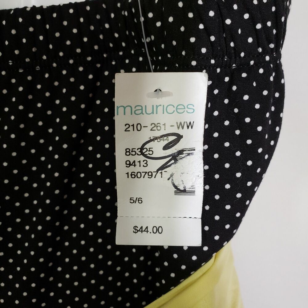 Maurices Womens Dress Junior Size 5/6 Black White Polka Dot Spaghetti Strap Tie - Picture 9 of 12